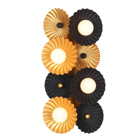 Kalco Damask 4 Light 16" Tall Wall Sconce Black / Vintage Brass