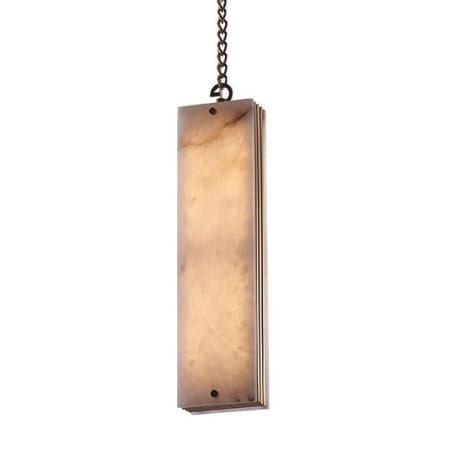 Kalco Vertical 5" Wide LED Mini Pendant with Alabaster Shade Winter Brass