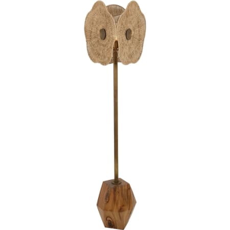 Kalco Poppy 70" Tall Torchiere Floor Lamp with Abaca Shades Pearlized Antique Brass
