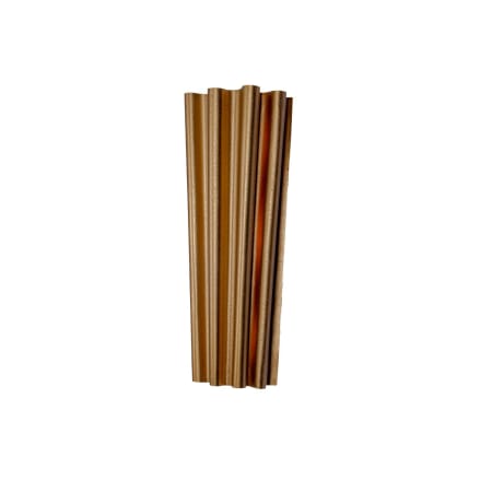 Kalco Ripple 3 Light 23" Tall Wall Sconce with Crimped Metal Shade Bright Gold Leaf