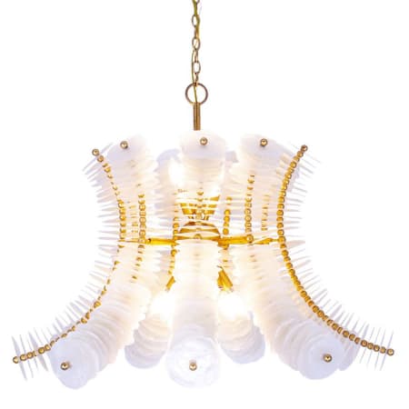 Kalco Gossamer 12 Light 32" Wide Abstract Chandelier Oxidized Gold Leaf