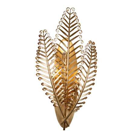 Kalco Fern 3 Light 25" Tall Wall Sconce Modern Gold