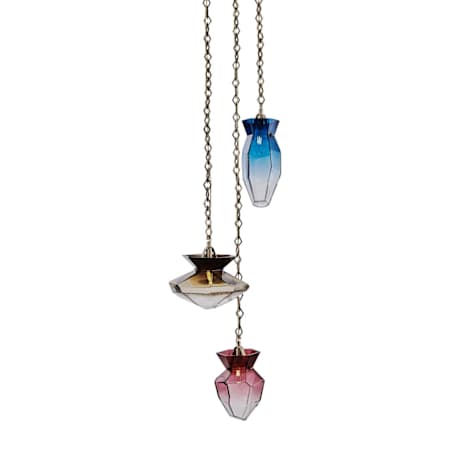Kalco Bolsa 3 Light 21" Wide Multi Light Pendant Winter Brass