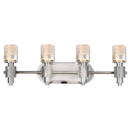 Kalco Ashington 4 Light Bathroom Vanity Light Polished Satin Nickel
