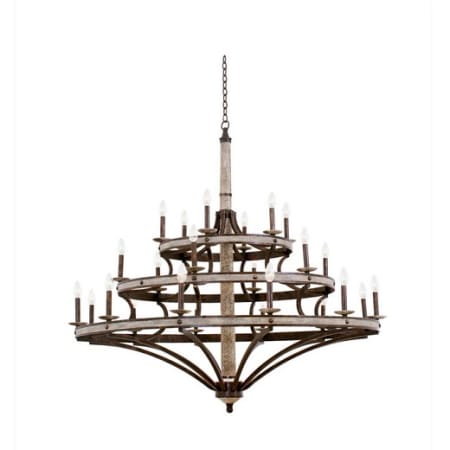 Kalco Coronado 24 Light 3 Tier Chandelier Florence Gold