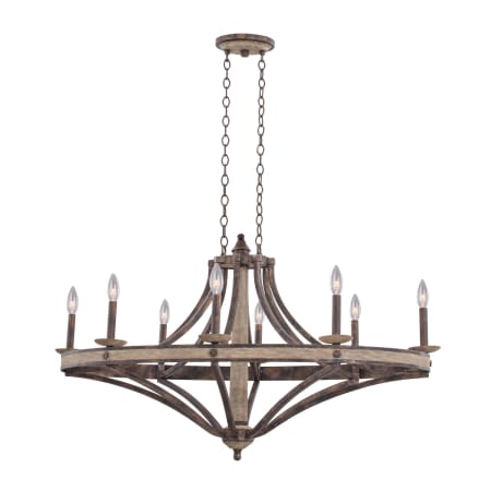 Kalco Coronado 8 Light Single Tier Linear Chandelier Florence Gold