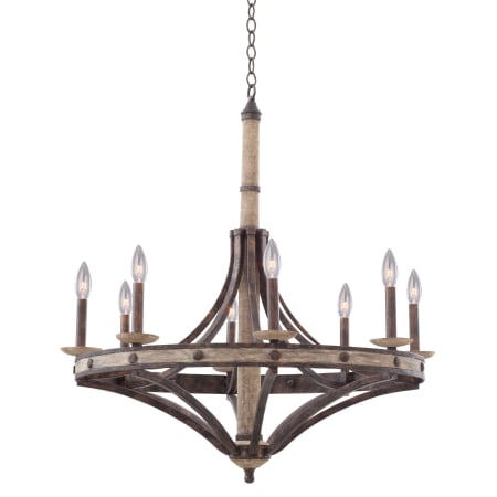 Kalco Coronado 8 Light 1 Tier Chandelier Florence Gold