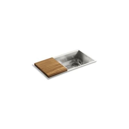 Kallista Mick De Giulio 33" Drop In Single Basin Stainless Steel Kitchen Sink with Cutting Board Stainless Steel