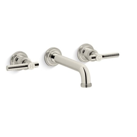 Kallista Central Park West Wall Mount Sink Faucet Lever Handles 1.2 GPM Polished Nickel