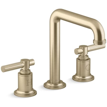 Kallista Central Park West Deck Mount Bath Faucet Lever Handles Brushed French Gold