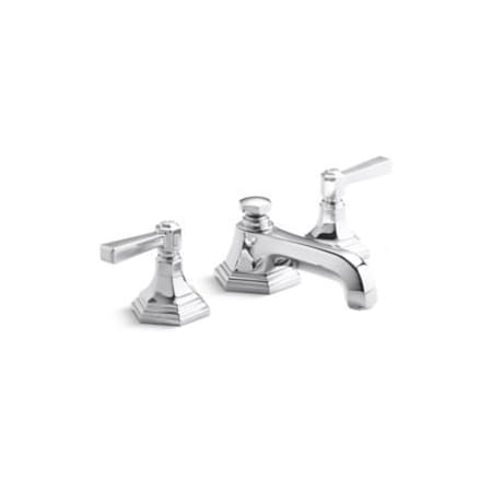 Kallista For Town by Smith 1.2 GPM Widespread Bathroom Faucet with Low Spout, Lever Handle, and Pop-Up Drain Assembly Polished Chrome