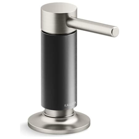 Kallista Juxtapose Deck Mounted Soap Dispenser with 16 Ounce Capacity Brushed Graphite / Stainless Accents