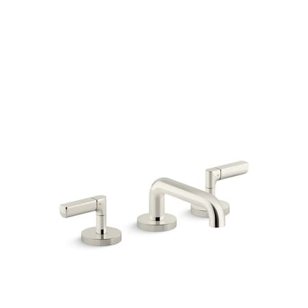 Kallista Nazare Sink Faucet with Low Spout and Lever Handles Polished Nickel