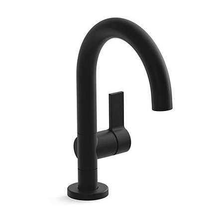 Kallista One 1.2 GPM Single Hole Bathroom Faucet with Pop-Up Drain Assembly Matte Black