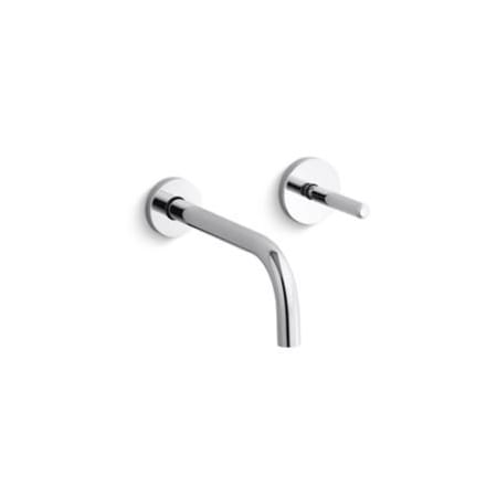 Kallista One 1.2 GPM Wall Mounted Widespread Bathroom Faucet Polished Chrome