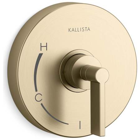 Kallista One Lever Handle Pressure Balanced Valve Trim - Less Rough In Brushed French Gold