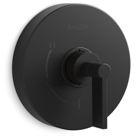 Kallista One Lever Handle Pressure Balanced Valve Trim - Less Rough In Matte Black