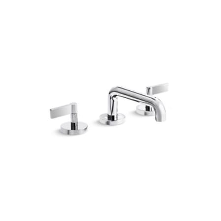 Kallista One 1.2 GPM Widespread Bathroom Faucet, Lever Handles Polished Chrome