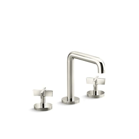Kallista One 1.2 GPM Widespread Bathroom Faucet, Tall Spout Polished Nickel