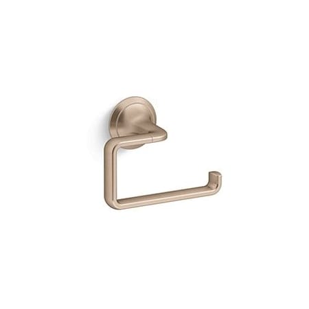Kallista Script Wall Mounted Euro Toilet Paper Holder Blush Bronze