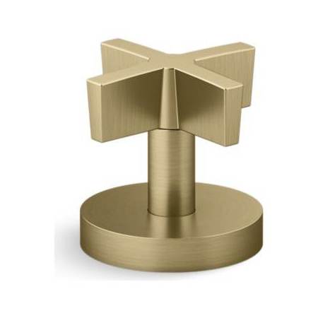 Kallista One Single Handle 2 Function Diverter Valve Trim Cross Handle Only Brushed French Gold