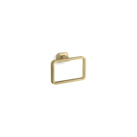 Kallista Per Se 7" Wide Towel Ring Brushed French Gold