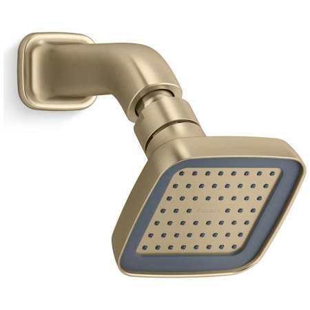 Kallista Contemporary 1.75 GPM Air Induction Showerhead with Arm Brushed French Gold