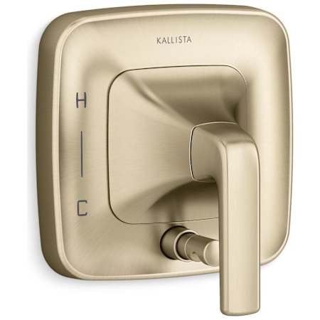 Kallista Per Se Single Function Pressure Balanced Valve Trim Only with Integrated Diverter - Less Rough-In Brushed French Gold