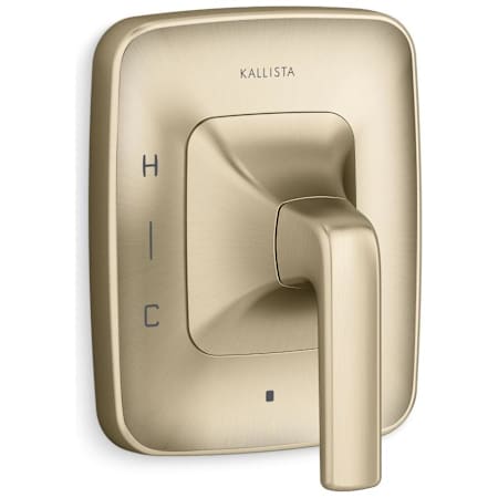 Kallista Per Se Lever Handle Pressure Balanced Valve Trim - Less Rough In Brushed French Gold