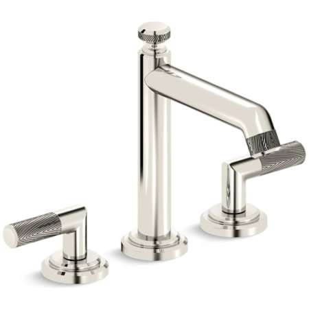 Kallista Pinna Paletta Widespread Bathroom Faucet Polished Nickel