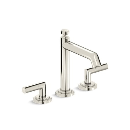 Kallista Pure Paletta Widespread Bathroom Faucet with Diverter Polished Nickel