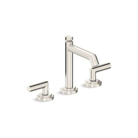 Kallista Pure Paletta by LK 1.2 GPM Widespread Bathroom Faucet with Tall Spout and Pop-Up Drain Assembly Polished Nickel