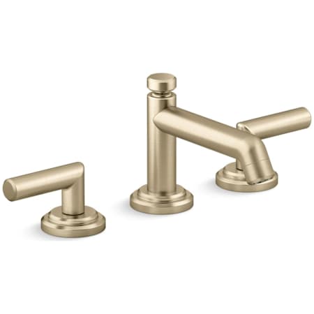 Kallista Pure Paletta by LK 1.2 GPM Widespread Bathroom Faucet with Pop-Up Drain Assembly Brushed French Gold