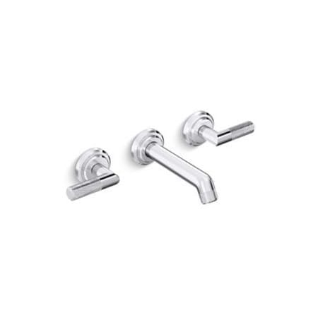 Kallista Pinna Paletta by LK 1.2 GPM Wall Mounted Widespread Bathroom Faucet Polished Chrome