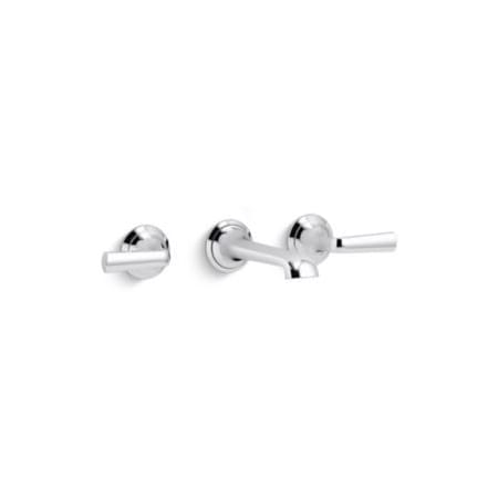 Kallista Script 1.2 GPM Wall Mounted Widespread Bathroom Faucet Polished Chrome