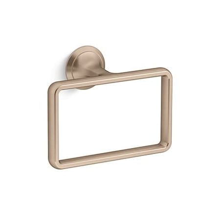 Kallista Script 6-7/8" Wall Mounted Towel Ring Blush Bronze