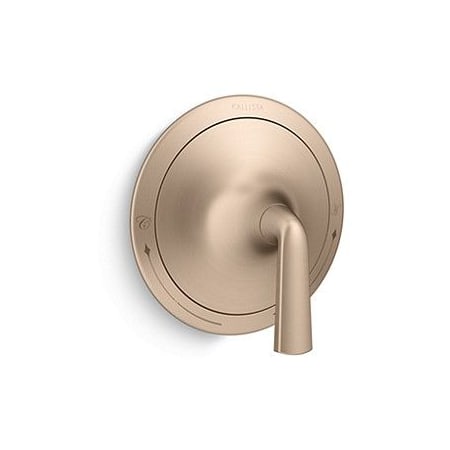 Kallista Script Single Function Thermostatic Valve Trim Only - Less Rough In Valve Blush Bronze