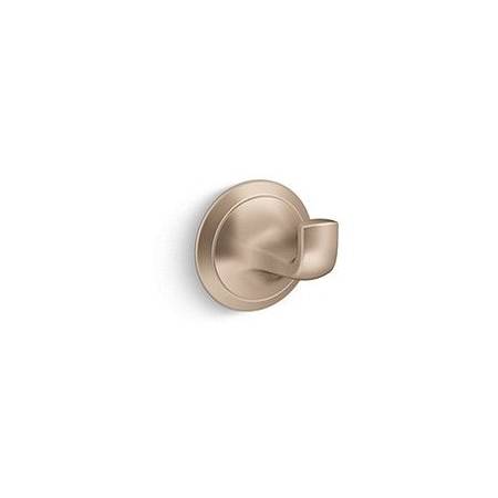 Kallista Script Robe Hook Blush Bronze