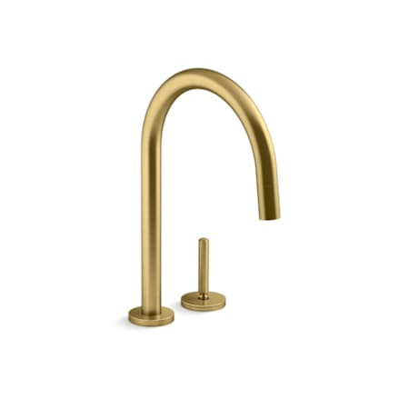 Kallista One 1.8 GPM Single Hole Pull Down Kitchen Faucet Brushed Moderne Brass