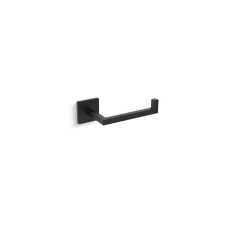 Kallista Grid Wall Mounted Euro Toilet Paper Holder Matte Black