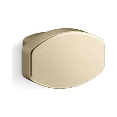 Kallista Transitional 1-7/16 Inch Long Oval Cabinet Knob Brushed French Gold