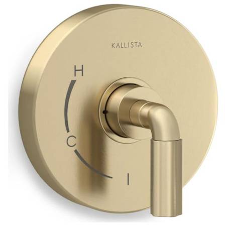 Kallista One Pressure Balanced Valve Trim Only with Single Lever Handle - Less Rough In Brushed French Gold