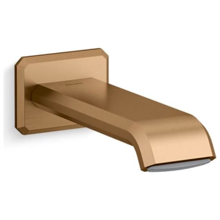 Kallista Bezel 7-1/8" Tub Spout Blush Brass