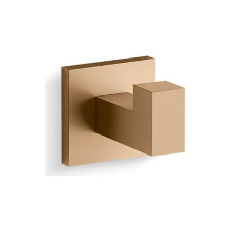 Kallista Bezel Single Robe Hook Blush Brass