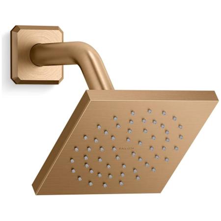 Kallista Foundations 1.75 GPM Single Function Rain Shower Head Blush Brass