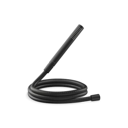 Kallista Foundations Modern Round Handshower with Hose Matte Black