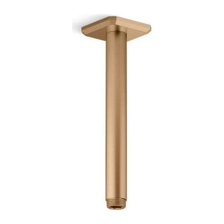 Kallista Foundations Modern Square 8-1/16" Ceiling Mount Shower Arm Blush Brass