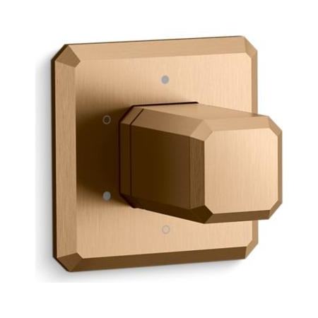 Kallista Bezel Single Handle 1, 2, or 3 Function Diverter Valve Trim - Less Valve Blush Brass