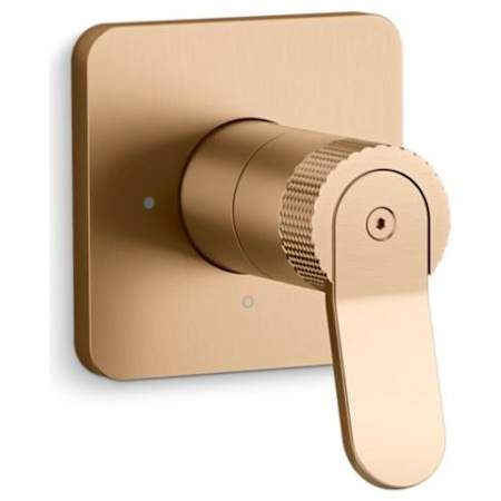 Kallista Aileron Single Handle Volume Control Valve Trim - Less Valve Blush Brass
