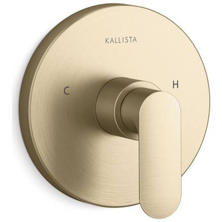 Kallista 002 Collection Thermostatic Valve Trim Only with Single Lever Handle - Less Rough In Brushed French Gold